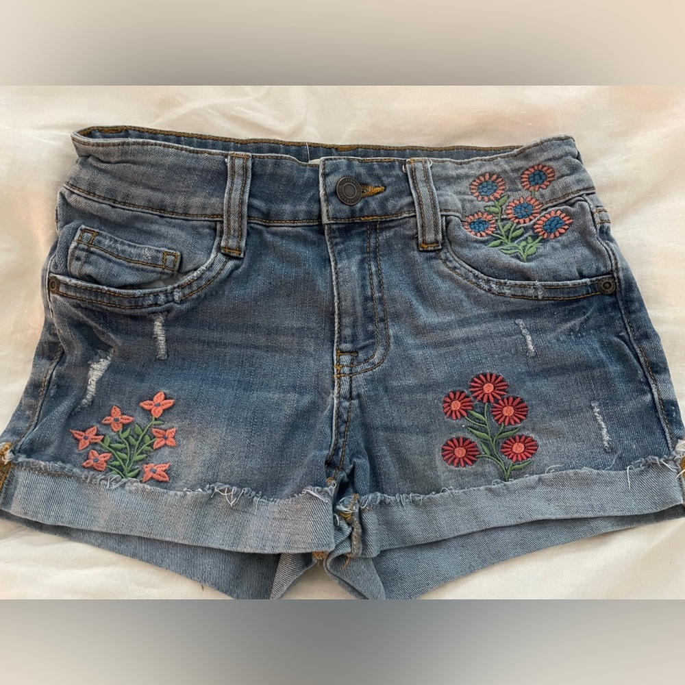 Tucker and Tate Girls Embroidered Denim Shorts